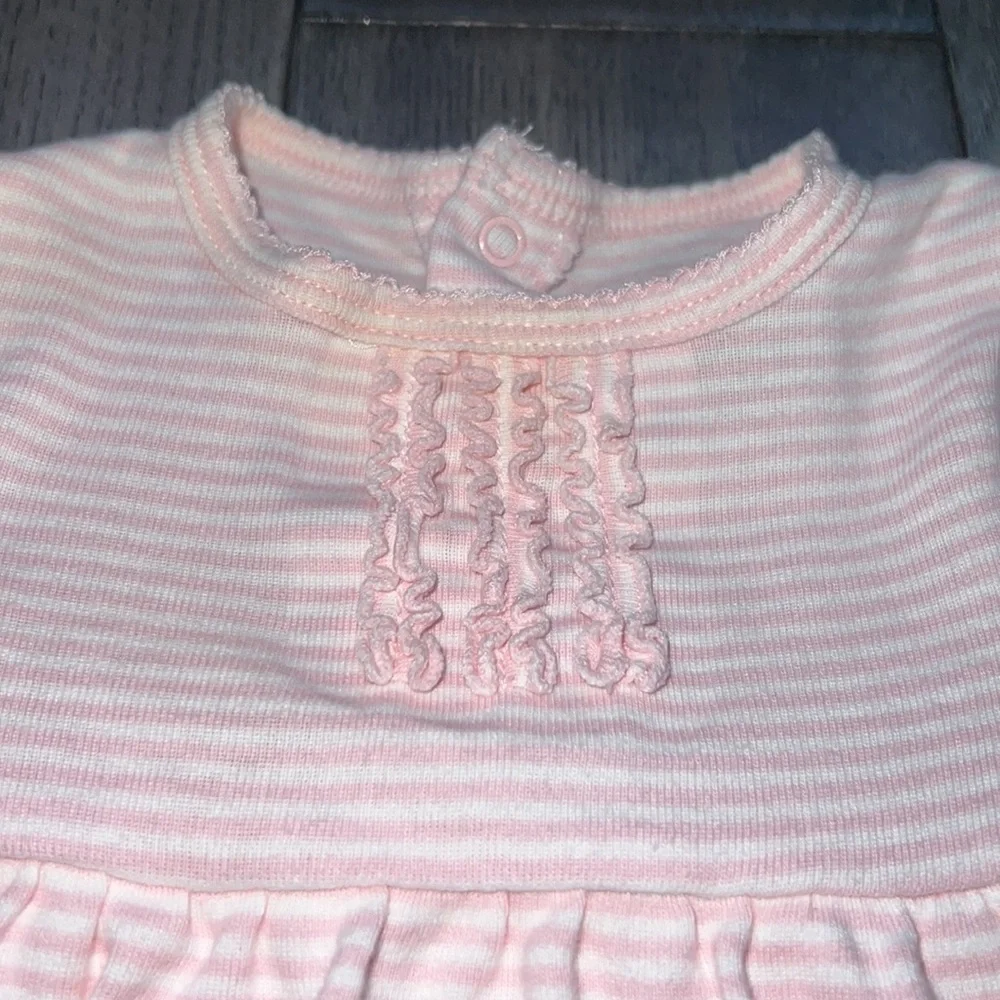 Carters short sleeve striped onesie dress